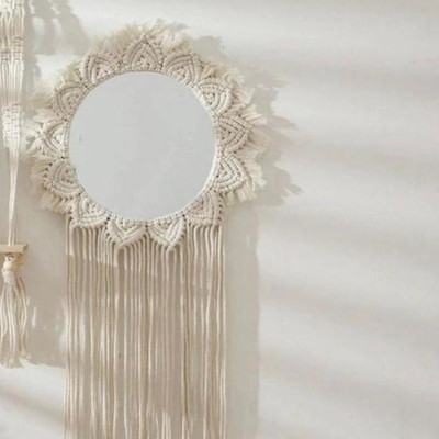 Anastrader Stylish Mirror_1 Decorative Mirror(Round Finish : Comb Before use)