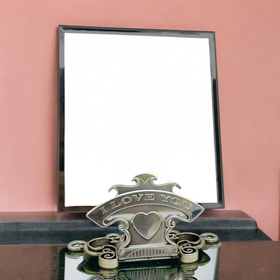 KRESHU new_Adjustable Stand HD Dresser Mirror Portable Table top-27 Decorative Mirror(Square Finish : Polished)