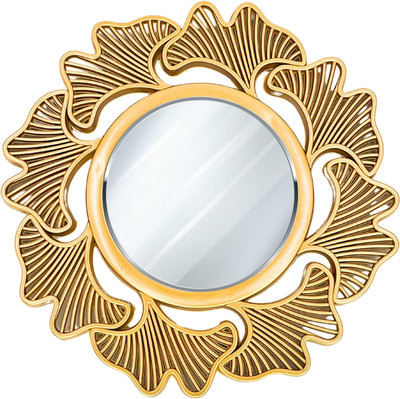 OneWish Premium delicate Golden Wall Mirror – Decorative Mirror for Home & Office Decorative Mirror(Abstract)