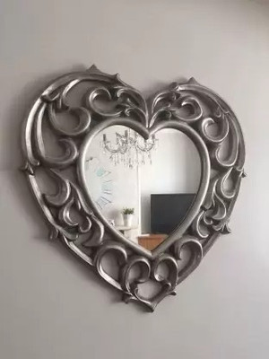 decocollection Decorative Mirror (Heart) Decorative Mirror(Heart Finish : glossy)