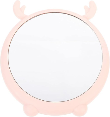 KRESHU new_CARTOON MIRROR PINKH10 Decorative Mirror(Round Finish : Polished)