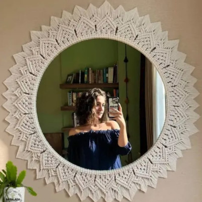 Aafiyaandcraft Mirror_201 Decorative Mirror(Round)
