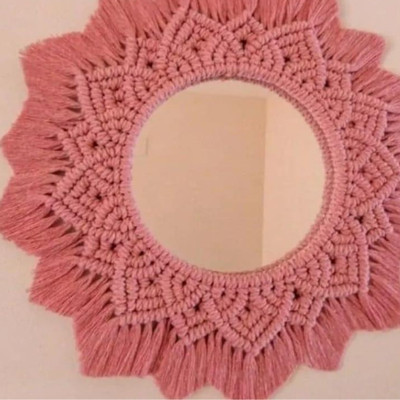 Anastrader Stylish Mirror_4 Decorative Mirror(Round Finish : Comb Before use)