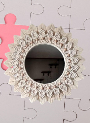 noor handicrafts Mirror_1100 Decorative Mirror(Round)