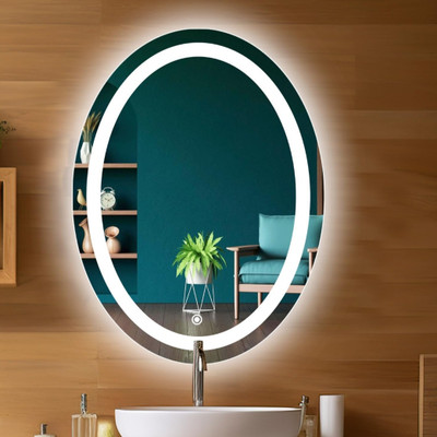 Vitrysto 18*24 Oval Primium High Quality Led Mirror Lighted Mirror(Oval Finish : Premium Polished)
