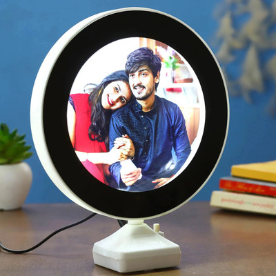 saifee design PERSONALIZED MAGIC MIRROR Lighted Mirror(Circular)