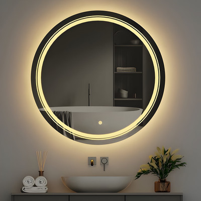 ARC homes & memorials 18*18 inch Led Mirror for Bathroom and Living Room Lighted Mirror(Round Finish : good and finish)