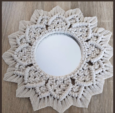 Anastrader Stylish Mirror_7 Decorative Mirror(Round Finish : Comb Before use)