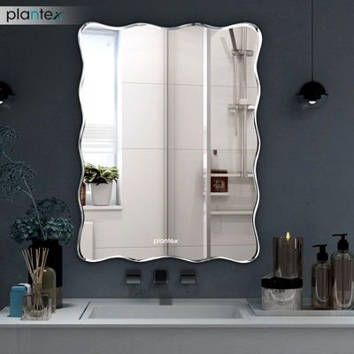 Plantex Mirror for Wall/Rectangle Shape Mirror for Wash Basin/Bedroom - (18 x 24 inch) Bathroom Mirror(Rectangle Finish : finished)