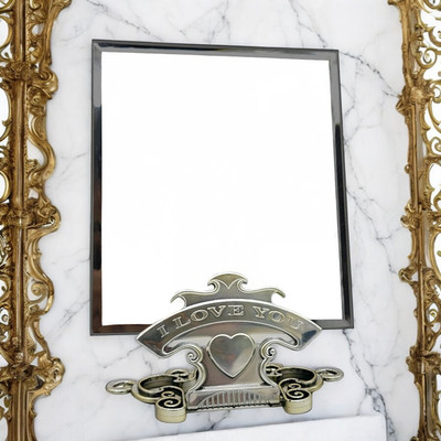 KRESHU new_Adjustable Stand HD Dresser Mirror Portable Table top-46 Decorative Mirror(Square Finish : Polished)