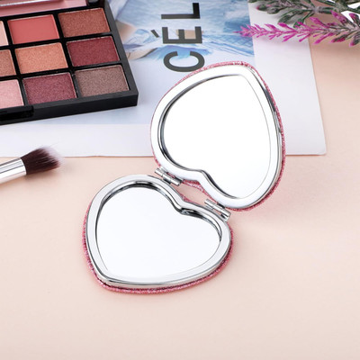 SWOPPERRY Heart Shaped Compact Makeup Mirror Decorative Mirror(Heart)