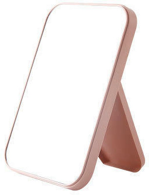 Leeonz Portable Folding Mirror with Stand 90°Adjustable Rotation Decorative Mirror(Square Finish : Polished)