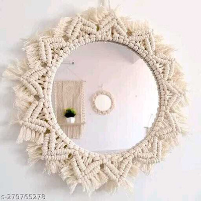 NOOR HANDICRAFT Decor Mirror.021-11-Mirror 11 Decorative Mirror(Round)