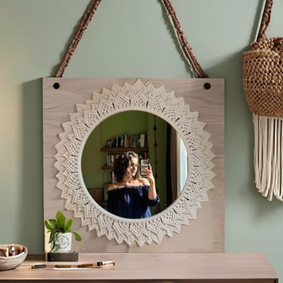 Aafiyaandcraft Mirror-AA-11 Decorative Mirror(Round)