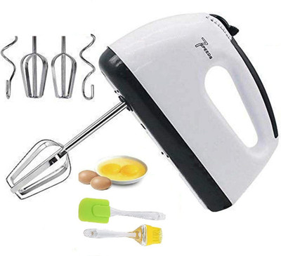 DRMTLGY 260 W White Hand Blender, Electric Whisk(Electric Hand Mixer , 7 -Speed, Includes; Beaters, Dough Hooks)
