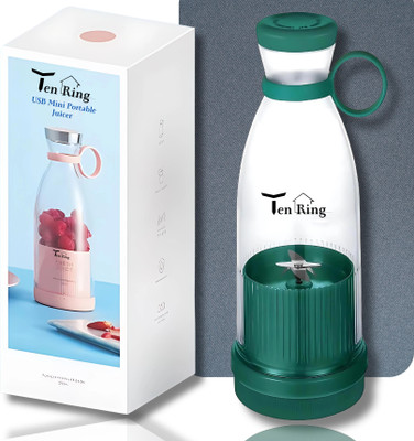 Tenring 6 Blade Smoothie Maker Usb Juicer Bottle Blender 250 W Juicer(6 Blade Smoothie Maker Usb Juicer Bottle Blender | Rechargeable Portable Blender | 1 Jar | Green)