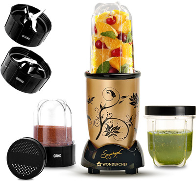 WONDERCHEF 22000 RPM 500 W Juicer Mixer Grinder(Nutri-blend | 3 Jars | 2 Years Warranty | Champagne)