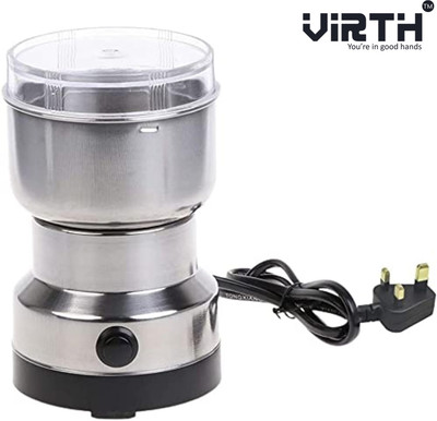 Virth Only Dry Grinding 200 W Mixer Grinder(Mini Spice & Coffee Electric Fast Grinding Multifunction Smash Dry No Water | 1 Jar | Silver)