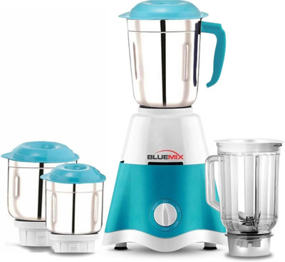 Bluemix Smart 750 W Juicer Mixer Grinder(Jar with High Performance Motor | 4 Jars | White, Green)