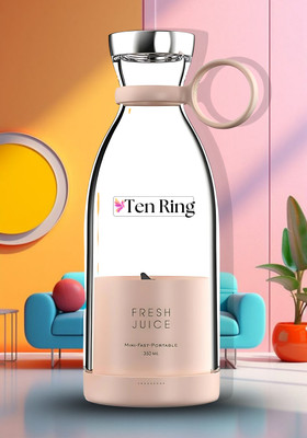 Tenring Portable USB Rechargeable Smoothie Maker 420ML Juicer Blender Travel Bottle 150 W Mixer Blender(Smoothie Blender 420ML USB Portable Juicer Rechargeable Travel Maker | 1 Jar | Multicolor)