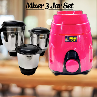 SUPERJOY Stainless Steel 1000 W Juicer Mixer Grinder(Super Joy Fusion Pro Mixer Grinder Stainless Steel 1 HP Mixer Grinder | 3 Jars | Multicolor)