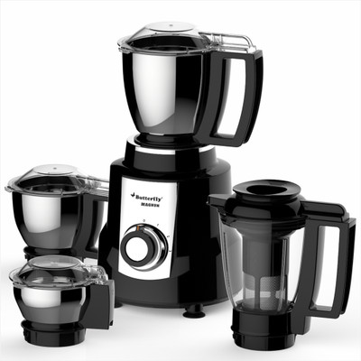 Butterfly 4J 1.2 900 W Mixer Grinder(Magnum | 4 Jars | Black)