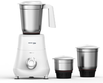 Voltas Beko by A Tata Product Powerful with GrindX Technology 500 W Mixer Grinder(G5003HP-WH | 3 Jars | White)