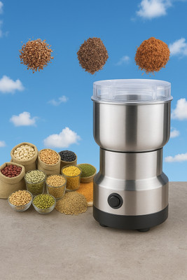 S K H CREATION Coffee Grinder 150 W Juicer Mixer Grinder(Stainless Steel Electric Dry Grinder Multipurpose Masala, Coffee & Grain Grinder | 1 Jar | Black)