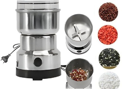 SHOP PLUS Masala Mixer Grinder Home Kitchen Use – Compact, Multipurpose Grinding Machine 150 W Mixer Grinder(Multifunctional Electric Grinder for Baby Food, Chutney, Masala Grinder | 1 Jar | Silver)
