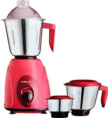 BAJAJ by Bajaj Classic Neo 750 Mixer Grinder (3 Jars, Red)
