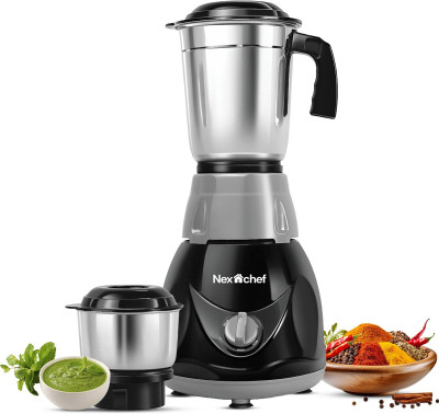 Nexachef DuoChef 500 W Juicer Mixer Grinder(Power | 2 Jars | Black:Gray)