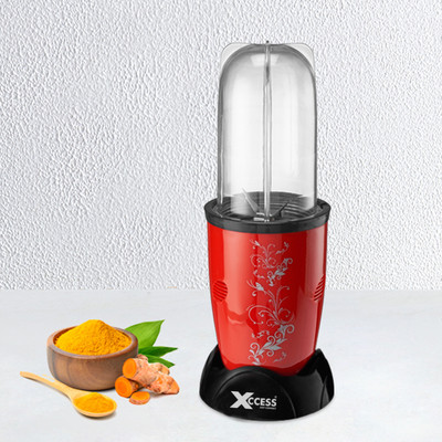 XCCESS JUST CONNECT Bullet mixer Juicer 400 W Juicer Mixer Grinder(400W Blender grinder juicer | 2 Jars | Red+Black)