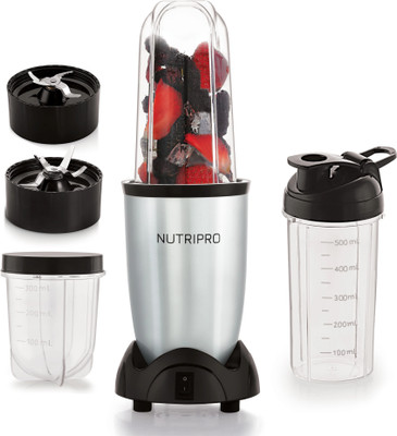 NutriPro Blender 500 W Juicer Mixer Grinder(Nutri | 3 Jars | Silver)
