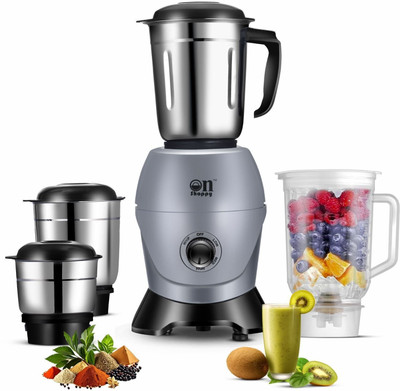 Onshoppy Stellar 750 W Juicer Mixer Grinder(Cronos | 4 Jars | Gray, Black)