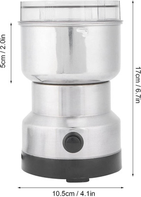 credebs With Folding Jar 250 W Juicer Mixer Grinder(Mini Stainless Steel Spice Nuts Grainder | 1 Jar | Silver347)