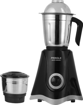 PRINGLE Crown 500 Watt Mixer Grinder With 2 Stainless Steel Leak Proof Jar Mixer, 500 Mixer Grinder (2 Jars, Black) For Rs. 899 @ 77 %