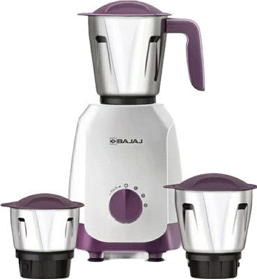 BAJAJ NINJA SERIES 500 W Mixer Grinder(ELEGANCE | 3 Jars | White, BAEGNI)