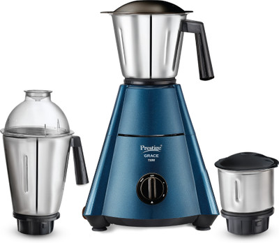 Prestige 230V 750 W Mixer Grinder(Grace | 3 Jars | Blue)
