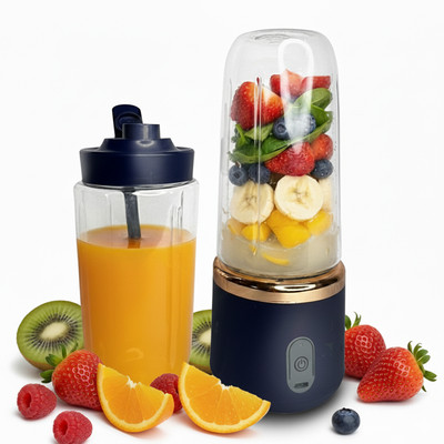 Sageware Portable Juicer / Mini Blender 40 W Mixer Blender(Mini-Blender | 2 Jars | Navy Blue)