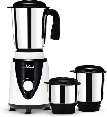 Blue eagle 1.2ml Liquidizing ,0.8ml Multi,0.4ml Chutney Jar, 500 W Juicer Mixer Grinder(Powerful Mixer, | 3 Jars | White, Black)