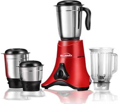 Bluemix Smart 750 W Mixer Grinder(Trio 4Jar with High Performance Motor | 4 Jars | Red)