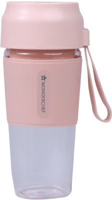 WONDERCHEF Nutri Cup Portable Blender with USB Charging 40 W Juicer (1 Jar, Pink)