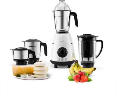 PHILIPS Juicer Mixer Grinder 1000 W Mixer Grinder(HL7703/00 | 4 Jars | White)