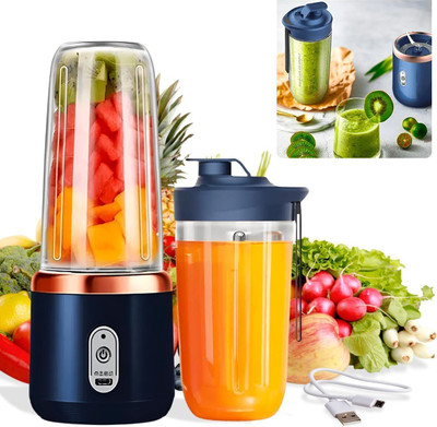 TECH STONE New Juicer Machine With 1800 Mah Rechargeable Battery-Smoothie Blender With 40 W Juicer(Cup Portable Blender | USB Charging | Smoothie Maker | 2 Jars | Multicolor)