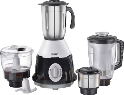 Prestige High Power 750 W Juicer Mixer Grinder(Atls Terra With Atta Kneading and Veggie Chopping Function, | 4 Jars | Black, White)