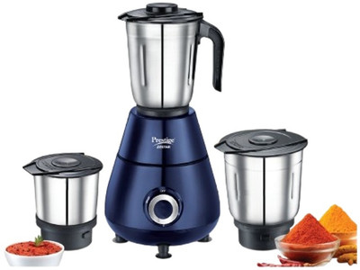 Prestige Zestar |3 Super-Efficient Blades 500 W Mixer Grinder(43166 | 3 Jars | Blue)