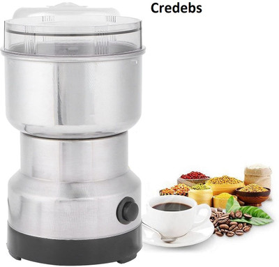 credebs By Japan 350 W,26000 RPM Mini Steel Spice Nuts Grainder With Folding Jar With Folding Jar With Easy Travel Used 350 Juicer Mixer Grinder (1 Jar, Black66)