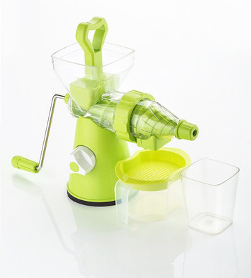 MANTAVYA Plastic Fruit And Vegetable Juicer With Steel Handle Hand Juicer(Green)