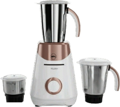 BPL FELIZIO PLUS 5 years product & 8 years warranty on motor by Brand 500 W Juicer Mixer Grinder(BMG34250 | 3 Jars | white and Couper)