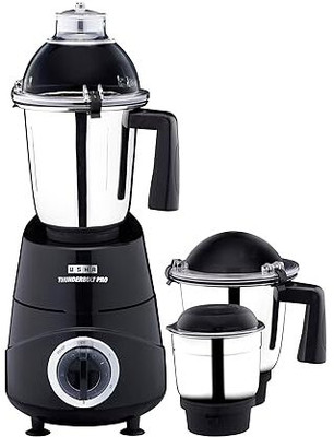 USHA Pro 1000 W Mixer Grinder(ThunderBolt Pro | 3 Jars | Black)